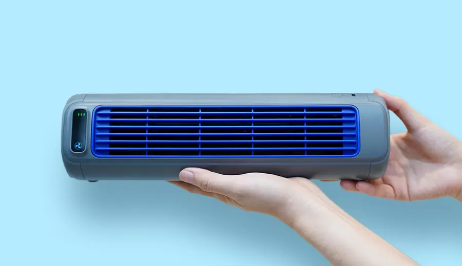The Coldeez personal cooling unit — designed for desks, bedside tables and small spaces.